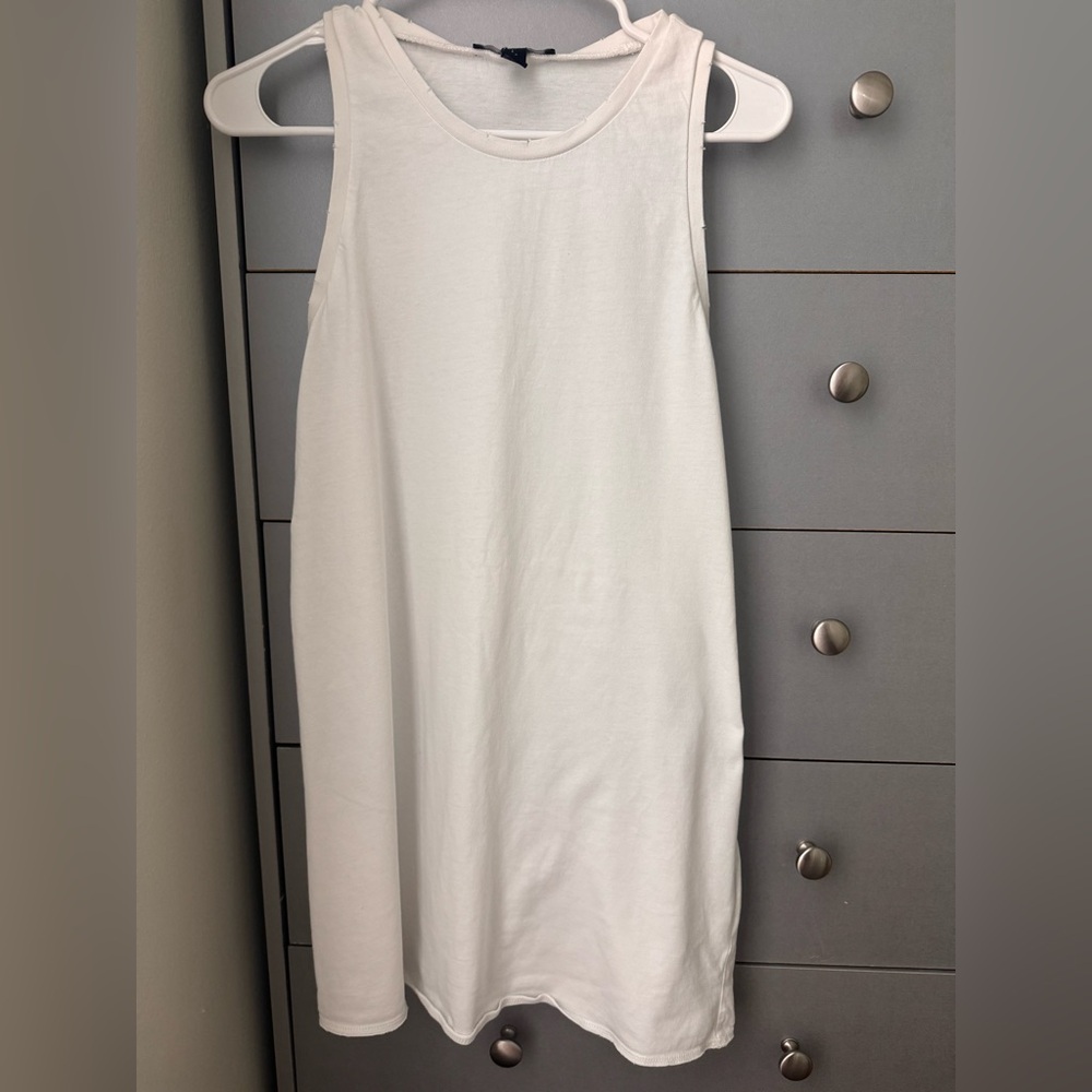 Forever 21 White Sleeveless Mini Tank Dress